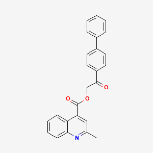 2-(Biphenyl-4-yl)-2-oxoethyl 2-methylquinoline-4-carboxylate