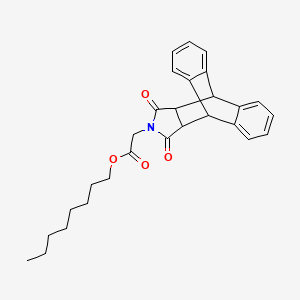 molecular formula C28H31NO4 B12465538 Octyl (16,18-dioxo-17-azapentacyclo[6.6.5.0~2,7~.0~9,14~.0~15,19~]nonadeca-2,4,6,9,11,13-hexaen-17-yl)acetate (non-preferred name) 