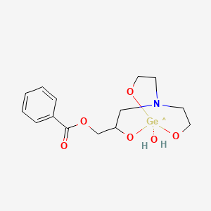 molecular formula C14H20GeNO6 B12465554 (1-Hydroxy-2,8,9-trioxa-5-aza-1-germabicyclo[3.3.3]undec-3-yl)methyl benzoate 