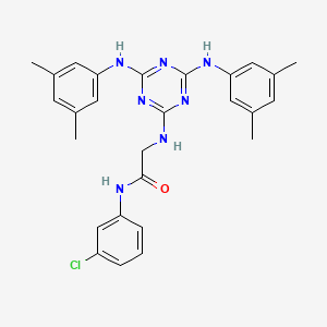 N~2~-{4,6-bis[(3,5-dimethylphenyl)amino]-1,3,5-triazin-2-yl}-N-(3-chlorophenyl)glycinamide