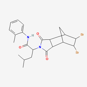 2-(5,6-dibromo-1,3-dioxooctahydro-2H-4,7-methanoisoindol-2-yl)-4-methyl-N-(2-methylphenyl)pentanamide