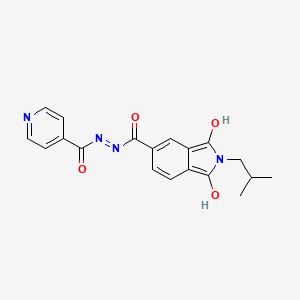 2-(2-methylpropyl)-1,3-dioxo-N'-(pyridin-4-ylcarbonyl)-2,3-dihydro-1H-isoindole-5-carbohydrazide