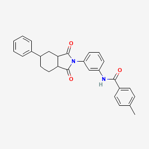 N-[3-(1,3-dioxo-5-phenyloctahydro-2H-isoindol-2-yl)phenyl]-4-methylbenzamide