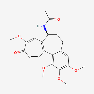 molecular formula C22H25NO6 B1246562 N-[(pR,7S)-1,2,3,9-Tetramethoxy-10-oxo-5,6,7,10-tetrahydrobenzo[a]heptalene-7-yl]acetamide 