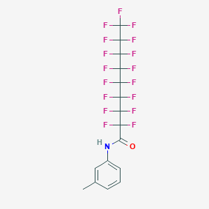 molecular formula C16H8F17NO B12465628 2,2,3,3,4,4,5,5,6,6,7,7,8,8,9,9,9-heptadecafluoro-N-(3-methylphenyl)nonanamide 