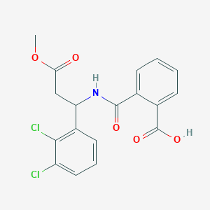 molecular formula C18H15Cl2NO5 B12465643 2-{[1-(2,3-Dichlorophenyl)-3-methoxy-3-oxopropyl]carbamoyl}benzoic acid 