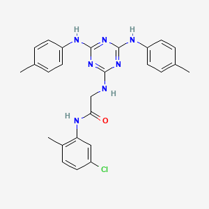 N~2~-{4,6-bis[(4-methylphenyl)amino]-1,3,5-triazin-2-yl}-N-(5-chloro-2-methylphenyl)glycinamide