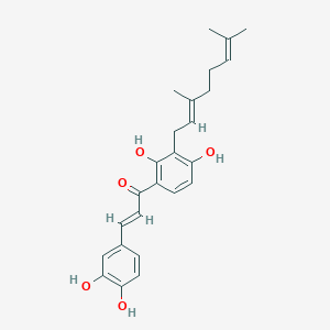 molecular formula C25H28O5 B1246568 3'-Geranyl-2',3,4,4'-tetrahydroxychalcone 