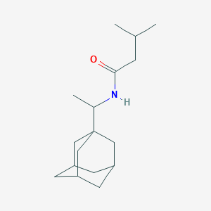 molecular formula C17H29NO B12465709 N-[1-(Adamantan-1-YL)ethyl]-3-methylbutanamide 