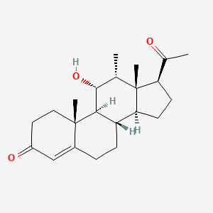 molecular formula C22H32O3 B1246571 11α-羟基-12α-甲基-孕-4-烯-3,20-二酮 