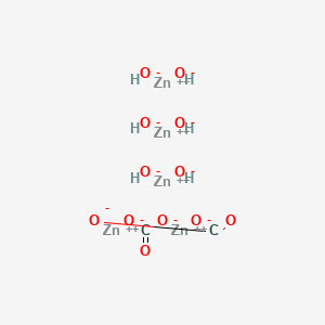 molecular formula C2H6O12Zn5 B1246572 Zinc carbonate, basic CAS No. 5263-02-5