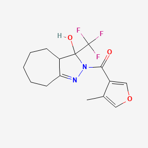 [3-hydroxy-3-(trifluoromethyl)-3a,4,5,6,7,8-hexahydrocyclohepta[c]pyrazol-2(3H)-yl](4-methylfuran-3-yl)methanone