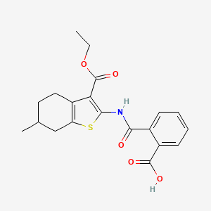 2-{[3-(Ethoxycarbonyl)-6-methyl-4,5,6,7-tetrahydro-1-benzothiophen-2-yl]carbamoyl}benzoic acid