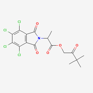 molecular formula C17H15Cl4NO5 B12465818 3,3-dimethyl-2-oxobutyl 2-(4,5,6,7-tetrachloro-1,3-dioxo-1,3-dihydro-2H-isoindol-2-yl)propanoate 