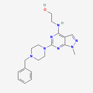 2-{[6-(4-Benzylpiperazin-1-YL)-1-methylpyrazolo[3,4-D]pyrimidin-4-YL]amino}ethanol