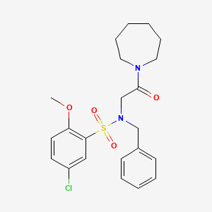 N-[2-(azepan-1-yl)-2-oxoethyl]-N-benzyl-5-chloro-2-methoxybenzenesulfonamide