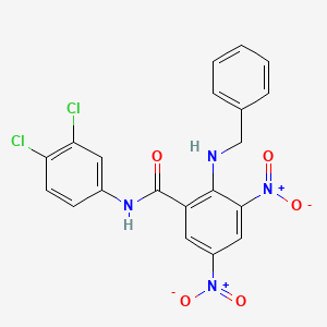 2-(benzylamino)-N-(3,4-dichlorophenyl)-3,5-dinitrobenzamide