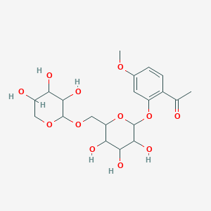 1-{4-Methoxy-2-[(3,4,5-trihydroxy-6-{[(3,4,5-trihydroxyoxan-2-yl)oxy]methyl}oxan-2-yl)oxy]phenyl}ethanone