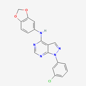 N-(1,3-benzodioxol-5-yl)-1-(3-chlorophenyl)-1H-pyrazolo[3,4-d]pyrimidin-4-amine