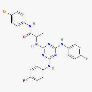 N~2~-{4,6-bis[(4-fluorophenyl)amino]-1,3,5-triazin-2-yl}-N-(4-bromophenyl)alaninamide