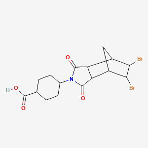 4-(5,6-dibromo-1,3-dioxooctahydro-2H-4,7-methanoisoindol-2-yl)cyclohexanecarboxylic acid