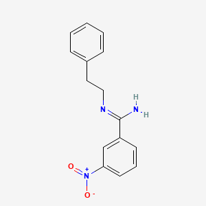 3-nitro-N-(2-phenylethyl)benzenecarboximidamide