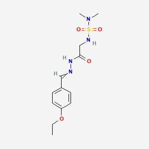 [({N'-[(E)-(4-ethoxyphenyl)methylidene]hydrazinecarbonyl}methyl)sulfamoyl]dimethylamine