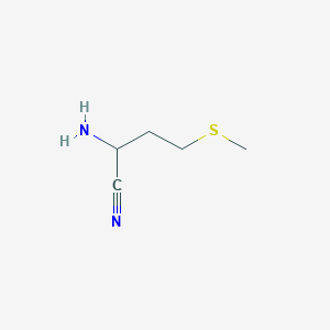 molecular formula C5H10N2S B1246590 2-Amino-4-(methylthio)butanenitrile 