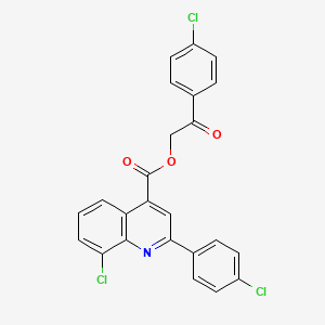 2-(4-Chlorophenyl)-2-oxoethyl 8-chloro-2-(4-chlorophenyl)quinoline-4-carboxylate