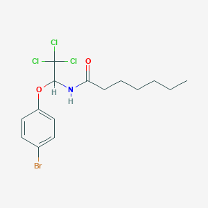 N-[1-(4-bromophenoxy)-2,2,2-trichloroethyl]heptanamide