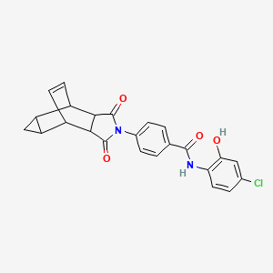 N-(4-chloro-2-hydroxyphenyl)-4-(1,3-dioxooctahydro-4,6-ethenocyclopropa[f]isoindol-2(1H)-yl)benzamide