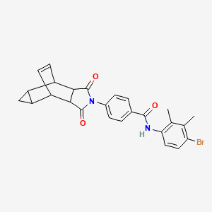 N-(4-bromo-2,3-dimethylphenyl)-4-(1,3-dioxooctahydro-4,6-ethenocyclopropa[f]isoindol-2(1H)-yl)benzamide