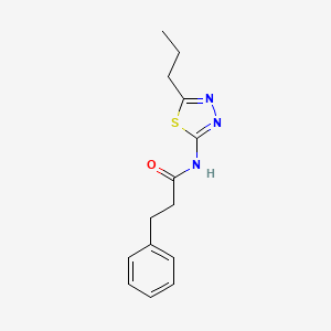 3-phenyl-N-(5-propyl-1,3,4-thiadiazol-2-yl)propanamide