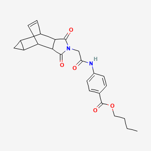 butyl 4-{[(1,3-dioxooctahydro-4,6-ethenocyclopropa[f]isoindol-2(1H)-yl)acetyl]amino}benzoate