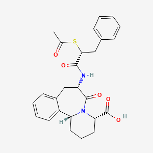 (4S,7S,12Br)-7-[[(2R)-2-acetylsulfanyl-3-phenylpropanoyl]amino]-6-oxo-2,3,4,7,8,12b-hexahydro-1H-pyrido[2,1-a][2]benzazepine-4-carboxylic acid