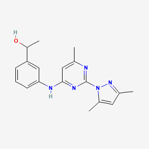 1-(3-{[2-(3,5-dimethyl-1H-pyrazol-1-yl)-6-methylpyrimidin-4-yl]amino}phenyl)ethanol