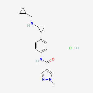 N-(4-{2-[(cyclopropylmethyl)amino]cyclopropyl}phenyl)-1-methylpyrazole-4-carboxamide hydrochloride