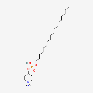 molecular formula C25H53NO4P+ B12466190 (1,1-Dimethylpiperidin-1-ium-4-yl) octadecyl hydrogen phosphate 