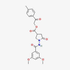 2-(4-Methylphenyl)-2-oxoethyl 1-{[(3,5-dimethoxyphenyl)carbonyl]amino}-5-oxopyrrolidine-3-carboxylate