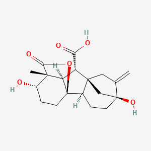 (1R,2R,5S,8S,9S,10R,11R,12S)-5,12-dihydroxy-11-methyl-6-methylidene-16-oxo-15-oxapentacyclo[9.3.2.15,8.01,10.02,8]heptadecane-9-carboxylic acid
