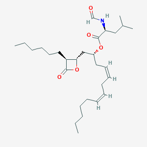 [(2R,4Z,7Z)-1-[(2S,3S)-3-hexyl-4-oxooxetan-2-yl]trideca-4,7-dien-2-yl] (2S)-2-formamido-4-methylpentanoate