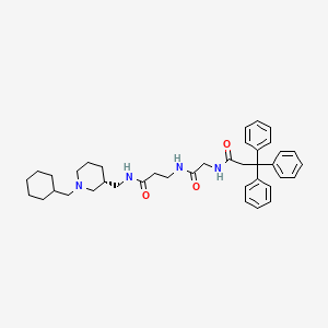 molecular formula C39H50N4O3 B1246627 N-[2-[[3-[[(3R)-1-(cyclohexylmethyl)piperidin-3-yl]methylamino]-3-oxopropyl]amino]-2-oxoethyl]-3,3,3-triphenylpropanamide 