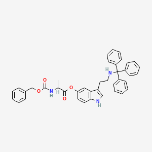 3-[2-(tritylamino)ethyl]-1H-indol-5-yl N-[(benzyloxy)carbonyl]alaninate