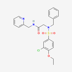 N~2~-benzyl-N~2~-[(3-chloro-4-ethoxyphenyl)sulfonyl]-N-(pyridin-2-ylmethyl)glycinamide