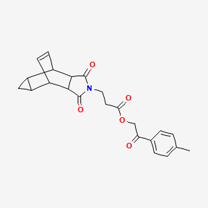 2-(4-methylphenyl)-2-oxoethyl 3-(1,3-dioxooctahydro-4,6-ethenocyclopropa[f]isoindol-2(1H)-yl)propanoate