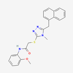 N-(2-methoxyphenyl)-2-{[4-methyl-5-(naphthalen-1-ylmethyl)-4H-1,2,4-triazol-3-yl]sulfanyl}acetamide