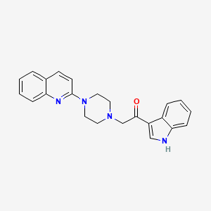 1-(1H-indol-3-yl)-2-[4-(quinolin-2-yl)piperazin-1-yl]ethanone