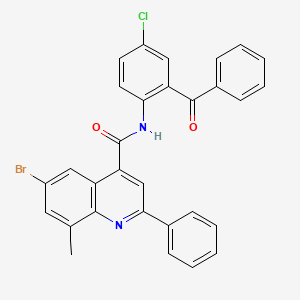 N-(2-benzoyl-4-chlorophenyl)-6-bromo-8-methyl-2-phenylquinoline-4-carboxamide