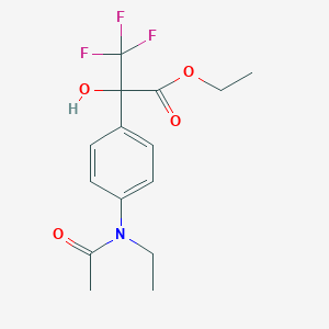 Ethyl 2-{4-[acetyl(ethyl)amino]phenyl}-3,3,3-trifluoro-2-hydroxypropanoate