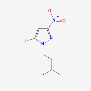 molecular formula C8H12IN3O2 B12466474 5-iodo-1-(3-methylbutyl)-3-nitro-1H-pyrazole 